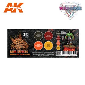 AK Interactive AK-1072 Zestaw WARGAME COLOR SET - LAVA EFFECTS