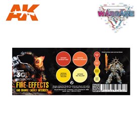 AK Interactive AK-1071 Zestaw WARGAME COLOR SET - FIRE EFFECTS