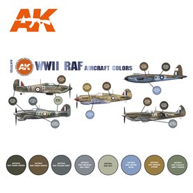 AK Interactive Zestaw farb WWII RAF AIRCRAFT COLORS SET 3G