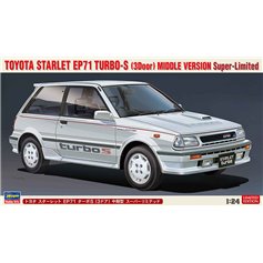 Hasegawa 1:24 Toyota Starlet EP71 Turbo-S (3DOOR) - MIDDLE VERSION SUPER-LIMITED 