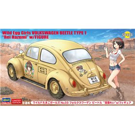 Hasegawa SP488-52288 Wild Egg Girls Volkswagen Beetle Type 1 "Rei Hazumi" w/Figure