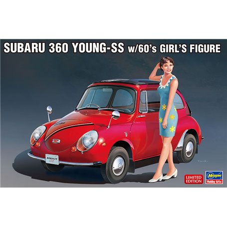 Hasegawa SP491-52291 Subaru 360 Young-SS w/60's Girl's Figure
