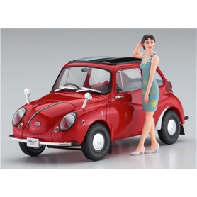 Hasegawa SP491-52291 Subaru 360 Young-SS w/60's Girl's Figure