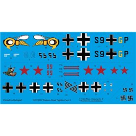 Exito DECALS 1:72 Yak-1b + Bf-110 E-2 + Bf-109 F-4 - EASTERN FRONT FIGHTERS - VOL.2