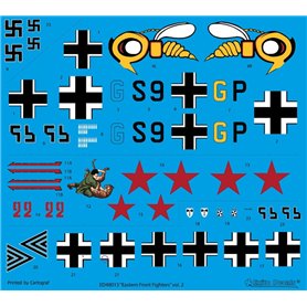 Exito DECALS 1:48 Yak-1b + Bf-110 E-2 + Bf-109 F-4 - EASTERN FRONT FIGHTERS - VOL.2