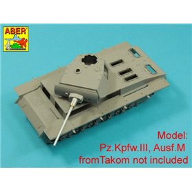ABER 1:35 Metalowa lufa 50mm KwK.39 L/60 do Pz.Kpfw.III Ausf.J / Ausf.L / Ausf.M