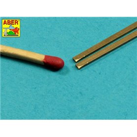ABER KR15 Kwadratowe prety mosiężne 1.5mm - długość 245mm x 2mm