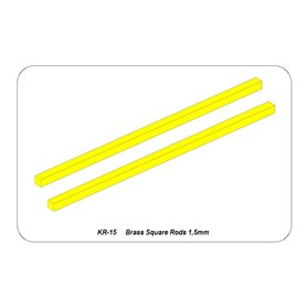 ABER KR15 Kwadratowe prety mosiężne 1.5mm - długość 245mm x 2mm