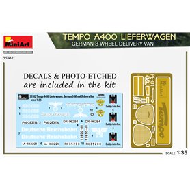 Mini Art 1:35 Tempo A400 Lieferwagen - GERMAN 3-WHEEL DELIVERY VAN