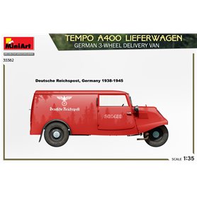 Mini Art 1:35 Tempo A400 Lieferwagen - GERMAN 3-WHEEL DELIVERY VAN