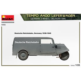 Mini Art 1:35 Tempo A400 Lieferwagen - GERMAN 3-WHEEL DELIVERY VAN