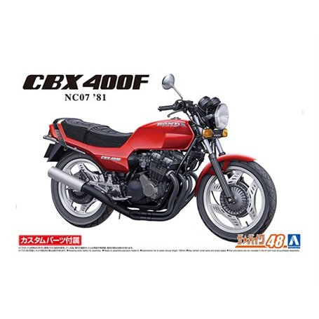 Aoshima 06232 1/12 BIKE#48 Honda NC07 CBX400F Monza Red