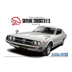 Aoshima 06211 1/24 MC#51 Nissan GC111 Skyline HT2000GTX-ES '76