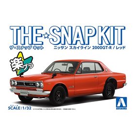 Aoshima 05884 1/32 SNAP KIT#09-C Nissan Skyline 2000 GT-R (Red)