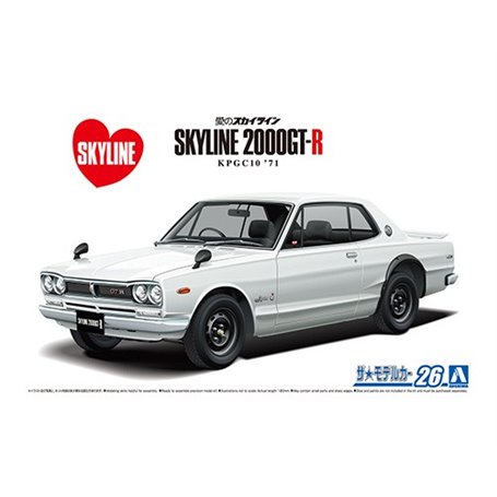 Aoshima 06106 1/24 MC26 Nissan KPGC10 Skyline HT2000GT-R '71