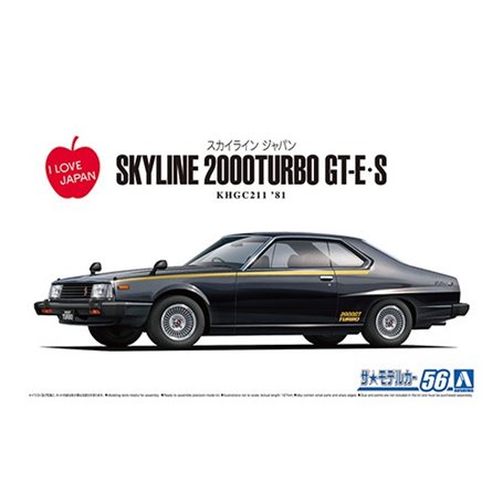 Aoshima 06108 1/24 MC#56 Nissan KHGC211 Skyline HT2000TURBO GT-ES '81