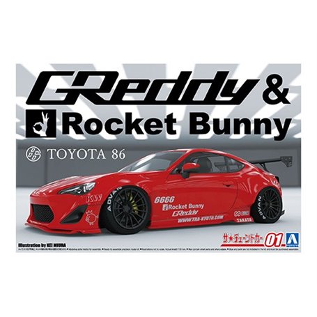 Aoshima 06186 1/24 TC#1 ZN6 Toyota 86 '12 GReddy&Rocket Bunny Enkei Ver. (Toyota)