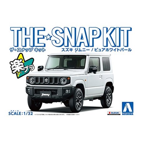 Aoshima 05817 1/32 SNAP KIT#08-E Suzuki Jimny (Pure White Pearl)