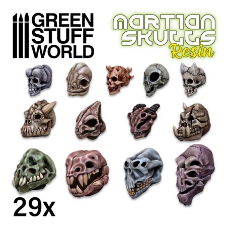 Green Stuff World Alien Skulls Resin Set