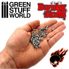 Green Stuff World Resin Burning Skulls 50x
