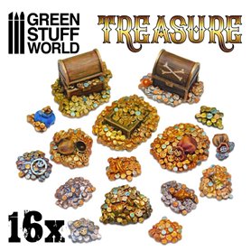 Green Stuff World RESIN TREASURE PIECES - 16szt.