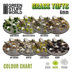 Green Stuff World Grass Tufts - 6mm Self-Adhesive – Burnt