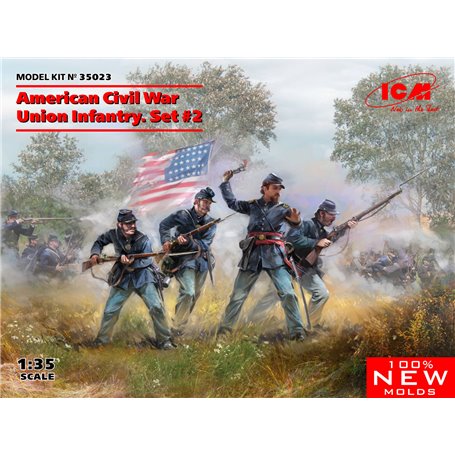 ICM 35023 American Civil War Union Infantry. Set 2 (100% new molds)