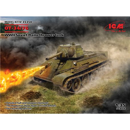 ICM 35354 OT-34/76, WWII Soviet flamethrower tank