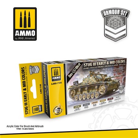 AMIG7185 ZESTAW: STUG III EARLY & MID COLORS 39-43