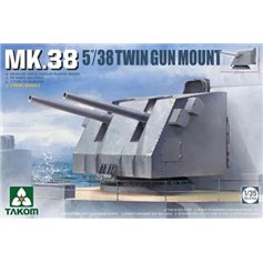Takom 1:35 Mk.38 5'/38 - TWIN GUN MOUNT - METAL BARREL