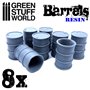 Green Stuff World 8x Resin Barrels