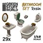 Green Stuff World RESIN SET TOILET AND WC