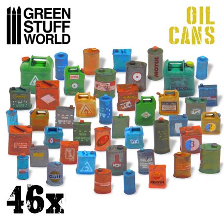 Green Stuff World RESIN OIL CANS - 46szt.