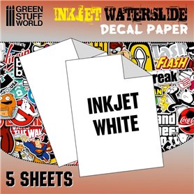 Green Stuff World Papier do kalkomanii WHITE INKJET A4