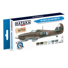 Hataka BS115 BLUE-LINE Zestaw farb RAF SOUTH-EAST ASIA PAINT SET