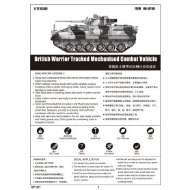 Trumpeter 1:72 British Warrior Tracked Mechanised Combat Vehicle