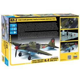 Zvezda 1:48 Ilyushin Il-2 Stormovik Model 1943 - SOVIET TWO-SEAT ATTACK AIRCRAFT