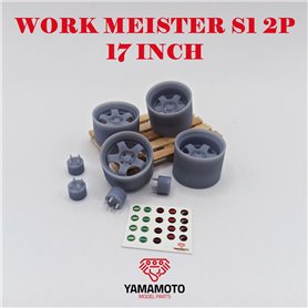 Yamamoto 1:24 Felgi WORK MEISTER S1 2P 17" 4 NUTS