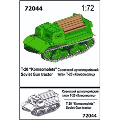 Zebrano 1:72 T-20 Kosmolets - SOVIET GUN TRACTOR 