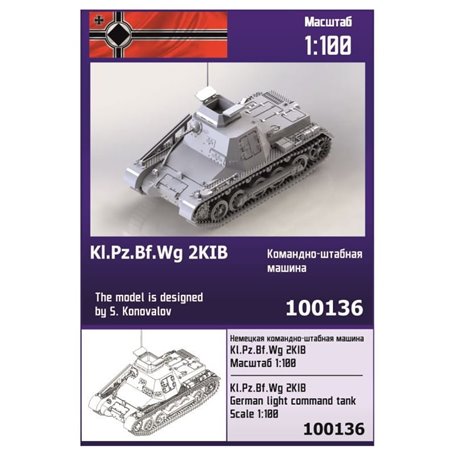 Zebrano Z100-136 Kl.Pz.Bf.Wg 2KIB German Light Command Tank