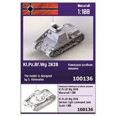 Zebrano 1:100 Model żywiczny Kl.Pz.Bf.Wg 2KIB - GERMAN LIGHT COMMAND TANK