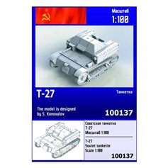 Zebrano 1:100 Resin model kit T-27 - SOVIET TANKETTE 