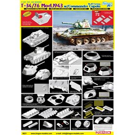 Dragon 1:35 T-34/76 Model 1943 W/COMMANDER CUPOLA NO.112 FACTORY