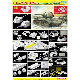 Dragon 6757 T-34/76 Mod.1943 w/Commander Cupola No 113 Factory