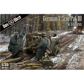 Das Werk DW35027 German 7,5cm Pak40 w/4 figures