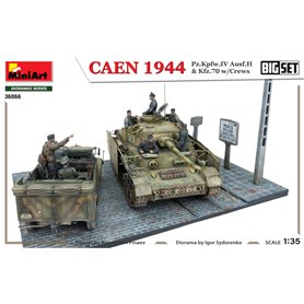 Mini Art 1:35 Caen 1944 - Pz.Kpfw.IV Ausf.H + Kfz.70 + CREWS