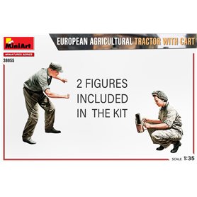 Mini Art 1:35 EUREPEAN AGRICULTURAL TRACTOR W/CART