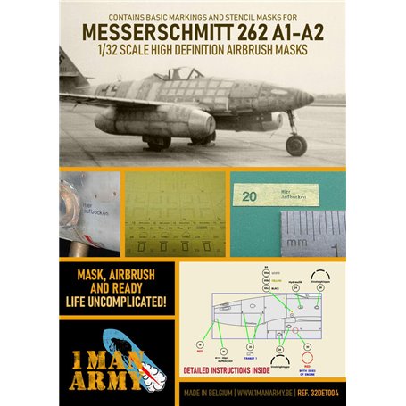 1 Man Army 1:32 Maski do Messerschmitt Me-262 A1-A2