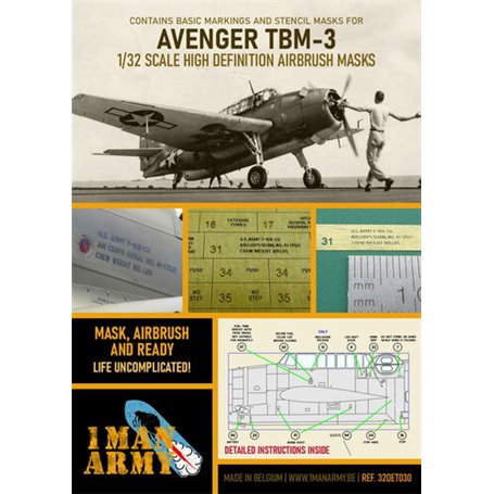 1 Man Army 1:32 Maski do Grumman TBM-3 Avenger