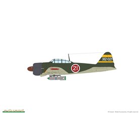 Eduard 1:48 ZERO ZERO ZERO! Mitsubishi A6M2 Zero Type 21 - DUAL COMBO - LIMITED ediiton 